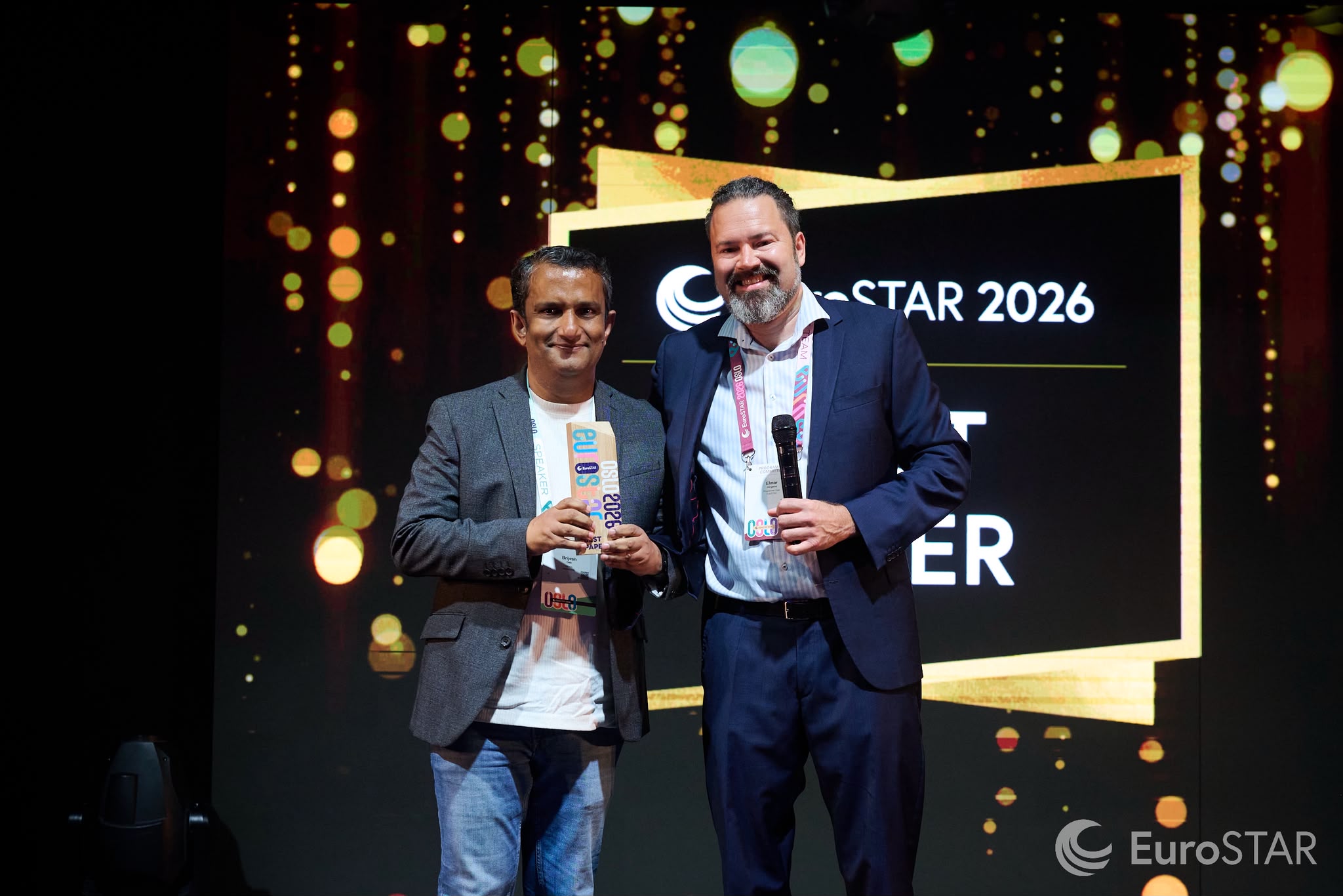 EuroSTAR Best Paper Award ceremony 2026